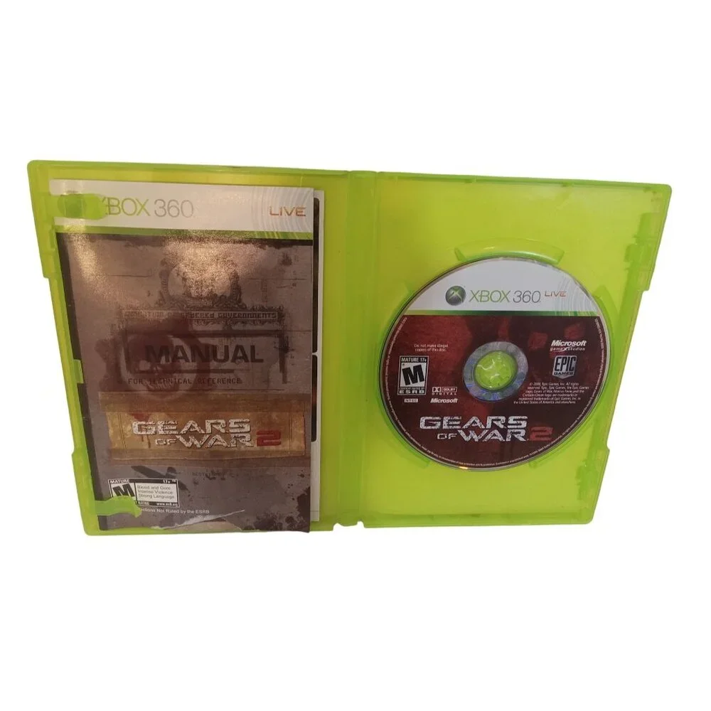 Microsoft Xbox 360 Gears Of War 2 Game With Manual 2008 Complete In Box